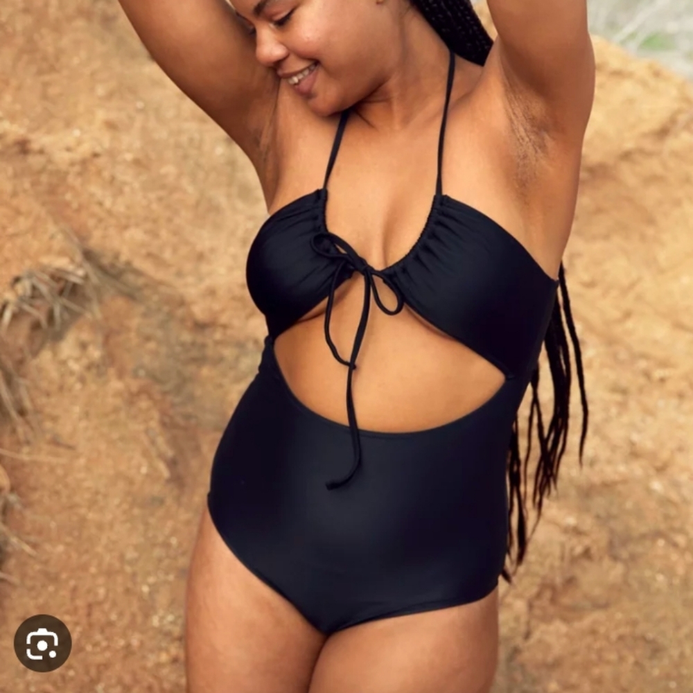 Aerie Scrunchie cut out monokini swimsuit size M long new with tag - Picture 1 of 7